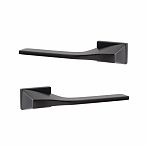 Ручки дверные Code Deco Fusion H-100156-A-BLM, алюминий, черный матовый
