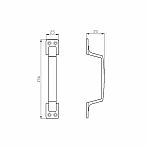 Ручка-скоба Трибатрон РС-80-С, медный антик, сплав алюминия, порошковая окраска