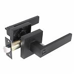 Ручка-защалка Аллюр 8101 BK MSN, фиксатор, алюминий, сталь, матовый черный