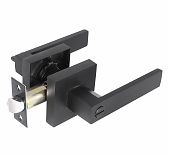 Ручка-защалка Аллюр 8101 BK MSN, фиксатор, алюминий, сталь, матовый черный