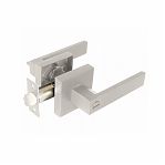 Ручка-защелка Аллюр 8101 BK MSN, фиксатор, алюминий, сталь, матовый никель