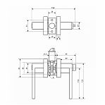 Ручка-защелка Аллюр 8101 BK MSN, фиксатор, алюминий, сталь, матовый никель