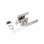 Ручка-защелка Аллюр 8101 BK MSN, ключ/фиксатор, матовый никель