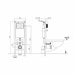 Инсталляция для подвесного унитаза Grossman 900.K31.03.000, сталь, синий