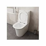 Унитаз Keramastar KR084021N, Белый, напольный, безободковый, с тонкой крышкой, 380х610х830 мм