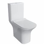 Унитаз напольный Grossman Classic GR-4464SQ, безободковый, с тонкой крышкой, белый, 350х640х800 мм