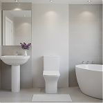 Унитаз напольный Grossman Classic GR-4464SQ, безободковый, с тонкой крышкой, белый, 350х640х800 мм