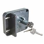 Замок накладной Аллюр ЗН1-2-3, 5 ключей, 2 ригеля, цилиндровый механизм, серебристый