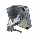 Замок накладной Аллюр ЗН1-2-3, 5 ключей, 2 ригеля, цилиндровый механизм, серебристый