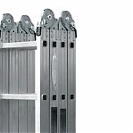 Лестница трансформер Эйфель Классик, алюминиевая, 2х3+2х4 ступени, 4 секции, нагрузка до 150 кг 