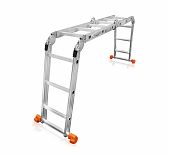 Лестница трансформер Эйфель Классик, алюминиевая, 4х3 ступени, 4 секции, нагрузка до 150 кг