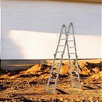 Лестница трансформер Эйфель Классик, алюминиевая, 4х5 ступеней, 4 секции, нагрузка до 150 кг