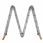 Лестница трансформер Эйфель Классик, алюминиевая, 4х5 ступеней, 4 секции, нагрузка до 150 кг