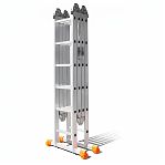 Лестница трансформер Эйфель Классик, алюминиевая, 2х5+2х6 ступени, 4 секции, нагрузка до 150 кг