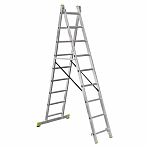 Лестница-стремянка Высота VL2-9, 9 ступеней, 2 секции, алюминиевая, нагрузка до 150 кг