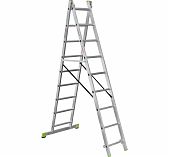 Лестница-стремянка Высота VL2-9, 9 ступеней, 2 секции, алюминиевая, нагрузка до 150 кг