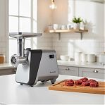 Мясорубка электрическая Eurostek EMG-AS04M, пластик, металл, 2500 Вт, серебристый