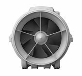 Вентилятор осевой Era Pro Typhoon 200 2SP, канальный, с предохранителем, d 200 мм, 220-240В
