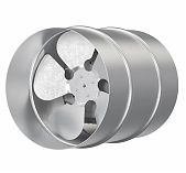 Вентилятор осевой Era Pro CV 200, канальный, с предохранителем, d 200 мм, 220-240В, цинк