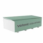 Лист гипсокартонный Vetonit Аква  Оптима, размер 12.5х1200х2500 мм, влагостойкий, для отделки и строительства