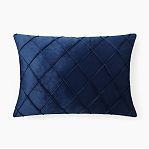 Подушка декоративная Этель Соло 10766716, велюр, синтепон, синий, 30х50 см