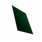 Железо лист гладкий, полимерное покрытие 0.4х1250х2000 мм, темно-зеленый