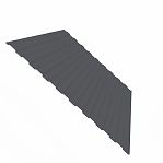 Профнастил С-8 серый графит 0.4х1200х2000 мм для кровли, фасада, забора