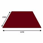 Железо лист гладкий, полимерное покрытие 0.4х1250х2000 мм, темно-вишневый