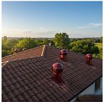 Комплект кровельного вент-выхода Нанотурбодефлектор RRTV+S 160, d 160 мм, вишня