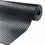 Грязезащита резиновое покрытие ComeForte Рифленка AM-03 средняя линия, ширина 1200 мм, черный, от 1 м