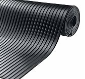 Грязезащита резиновое покрытие ComeForte Рифленка AM-03 средняя линия, ширина 1200 мм, черный, от 1 м