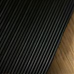 Грязезащита резиновое покрытие ComeForte Рифленка AM-03 средняя линия, ширина 1200 мм, черный, от 1 м