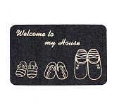 Коврик влаговпитывающий ComeForte ВЕЛЮР ТАПОЧКИ 50х80 см черный