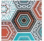 Дорожка ковровая 08-057, 3D, матовый, граненый шестигранник, 0.4х80х100 см