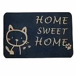 Коврик придверный ComeForte ВЕЛЮР Котенок TCLR/W-707, резина, черный, 40х60 см