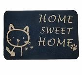 Коврик придверный ComeForte ВЕЛЮР Котенок TCLR/W-707, резина, черный, 40х60 см