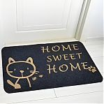 Коврик придверный ComeForte ВЕЛЮР Котенок TCLR/W-707, резина, черный, 40х60 см