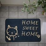Коврик придверный ComeForte ВЕЛЮР Котенок TCLR/W-707, резина, черный, 40х60 см