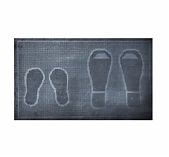 Коврик ComeForte резиновый 45х75 см, Ботинки