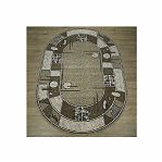 Ковер Белка Лайла де Люкс 15804, овал, бежевый 10822, 1000х2000 мм, для кухни или гостиной