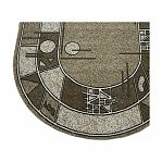 Ковер Белка Лайла де Люкс 15804, овал, бежевый 10822, 1000х2000 мм, для кухни или гостиной