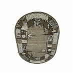 Ковер Белка Лайла де Люкс 15804, овал, бежевый 10822, 1000х2000 мм, для кухни или гостиной