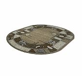 Ковер Белка Лайла де Люкс 15804, овал, бежевый 10822, 1000х2000 мм, для кухни или гостиной