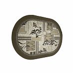 Ковер Белка Лайла де Люкс 15839, овальный, бежевый, 1000х2000 мм, полипропилен 