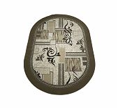 Ковер Белка Лайла де Люкс 15839, овальный, бежевый, 1000х2000 мм, полипропилен 