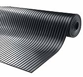 Грязезащита резиновое покрытие ComeForte Рифленка AM-01 мелкая линия, черный, 1 м