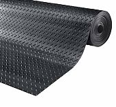 Грязезащита резиновое покрытие ComeForte Елочка AM-07 мелкая линия, черный, 1 м