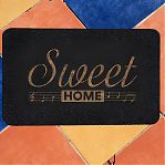 Коврик придверный ComeForte ВЕЛЮР Ноты TCLR/W-402, резина, п/э, серый, 50х80 см