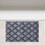Коврик придверный ComeForte Жаккард HP-3608, резина, полиэстер, ромб серый, 50х80 см 