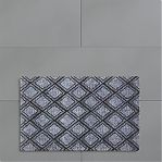Коврик придверный ComeForte Жаккард HP-3608, резина, полиэстер, ромб серый, 50х80 см 